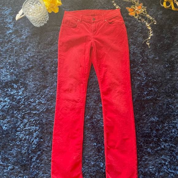 Escada Sport Poppy Red Corduroy Pants - Picture 6 of 7